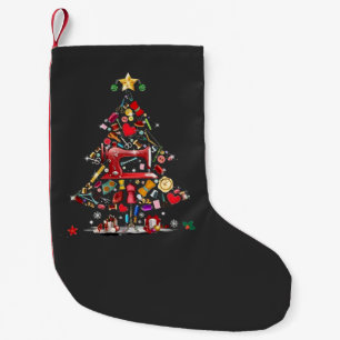 Quilter Merry Christmas Tree Quilt Block Quilting  Small Christmas Stocking