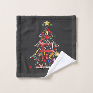Quilter Merry Christmas Tree Quilt Block Quilting  Wash Cloth