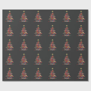 Quilter Merry Christmas Tree Quilt Block Quilting Wrapping Paper