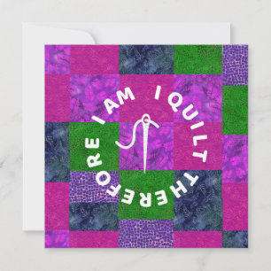 Quilter Mum Grandma quilting fabric patchwork Card