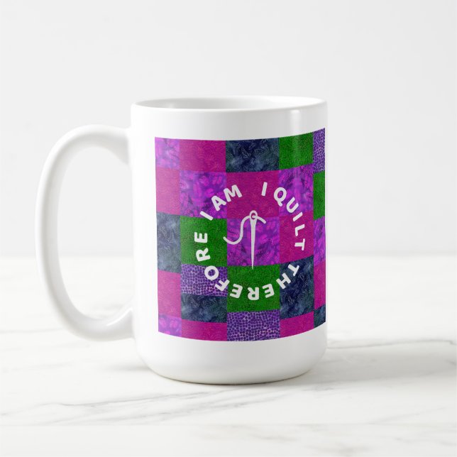 Quilter Mum Grandma quilting fabric patchwork  Coffee Mug (Left)