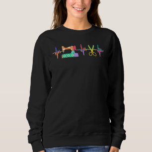 Quilter Sewing Heartbeat For Quilting Mm Sweatshirt