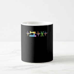 Quilter Sewing Heartbeat - Quilting Lover Coffee Mug