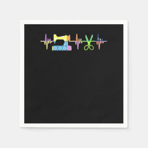Quilter Sewing Heartbeat - Quilting Lover Napkin