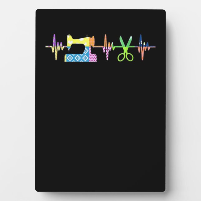 Quilter Sewing Heartbeat - Quilting Lover Plaque (Front)