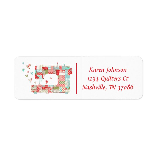 Quilter Sewing Machine Address Labels (Front)