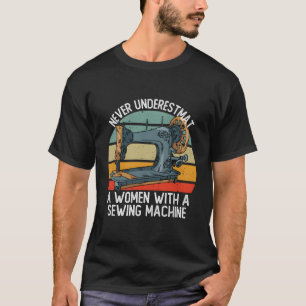 Quilter Sewing Machine Seamstress Sewing T-Shirt