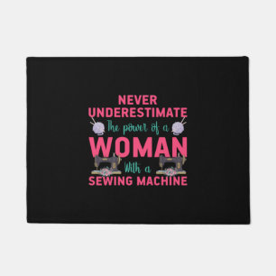 Quilter The Power Of A Woman With A Sewing Machine Doormat