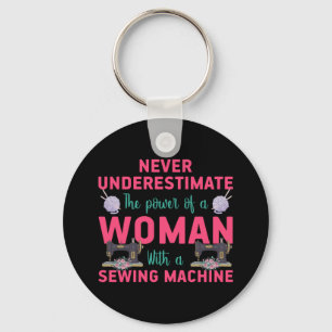 Quilter The Power Of A Woman With A Sewing Machine Key Ring