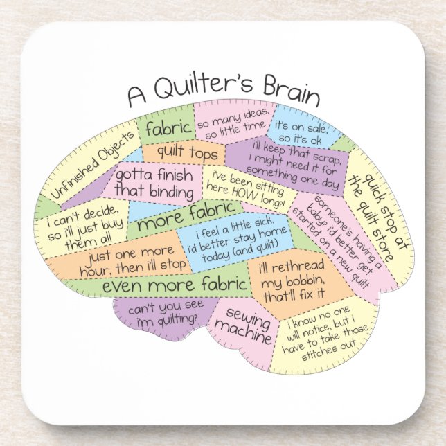 Quilter's Brain Coaster (Front)