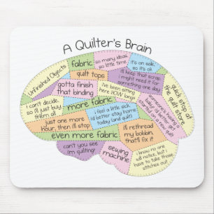 Quilter's Brain Mouse Pad