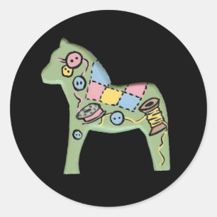 Quilter's Dala Horse Sticker
