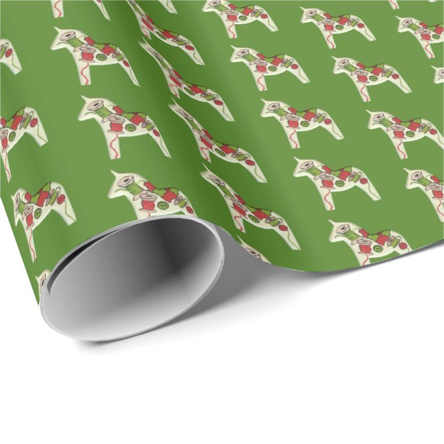 Quilter's  Dala Horse Wrapping Paper (Roll Corner)
