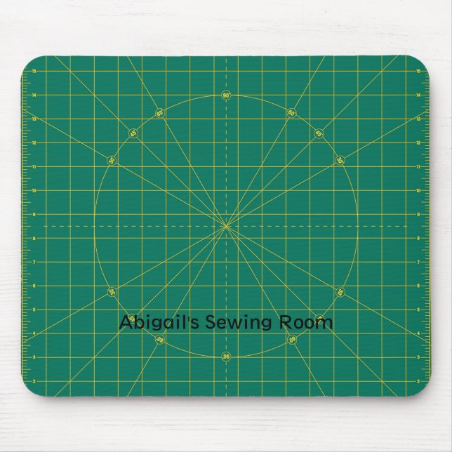 Quilter's Green Cutting Mat Mousepad (Front)