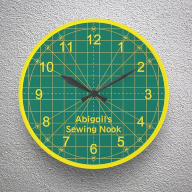 Quilter's Green Cutting Mat Round Clock (Creator Uploaded)
