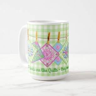 Quilter's Mug - Quote - Closesline-Quilt Squares