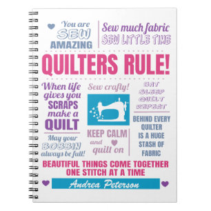 Quilters Quilting Quote Notebook