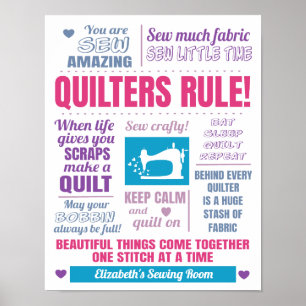 Quilters Rule Quilting Poster