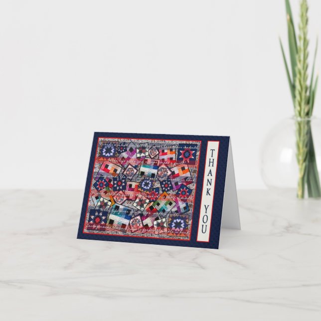 Quilter's - Thank You Note Cards-Matches Paper Card (Front)