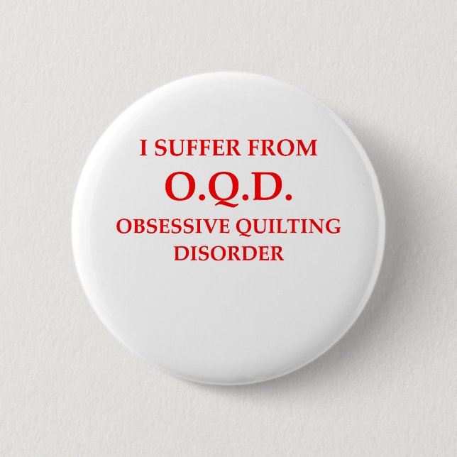 quilting 6 cm round badge (Front)