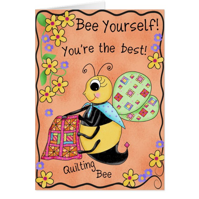 Quilting Bee Whimsy Honey Bee Yourself Art (Front)