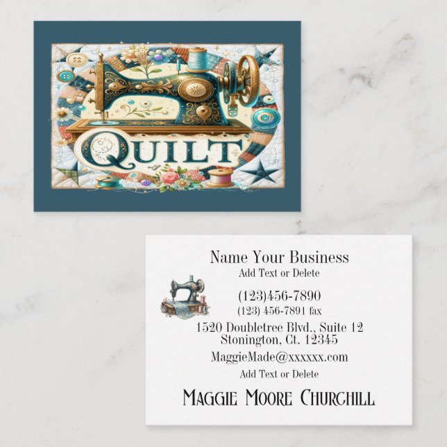 Quilting Business Card (Front/Back)