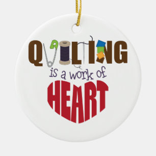 Quilting Ceramic Ornament