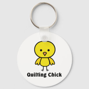 Quilting Chick Key Ring