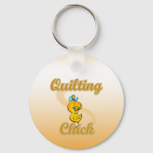 Quilting Chick Key Ring