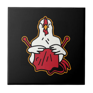 Quilting Chicken Funny Gifts Quilting Lovers Ceramic Tile