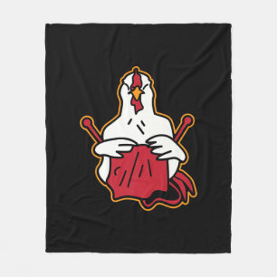 Quilting Chicken Funny Gifts Quilting Lovers Fleece Blanket