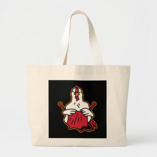 Quilting Chicken Funny Gifts Quilting Lovers Large Tote Bag