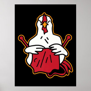 Quilting Chicken   Funny Gifts Quilting Lovers Poster