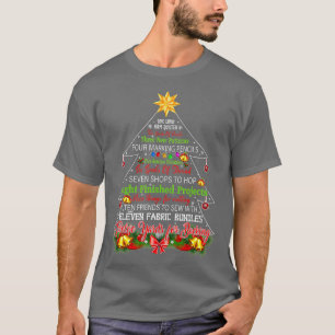 Quilting Christmas Tree  One Long Arm Quilter  T-Shirt