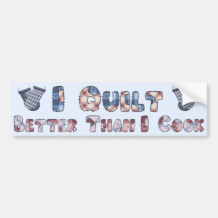 Quilting Cook Bumper Sticker