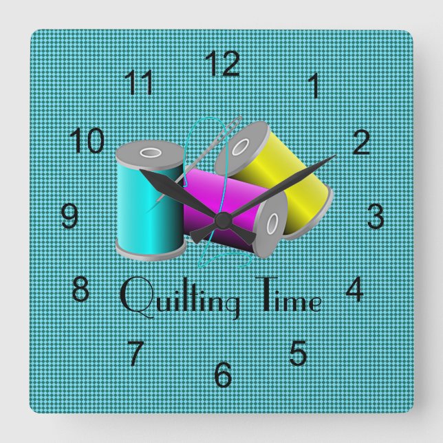 Quilting Design Wall Clock (Front)