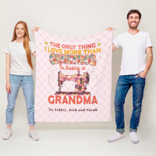 Quilting Gift for Grandma Fleece Blanket
