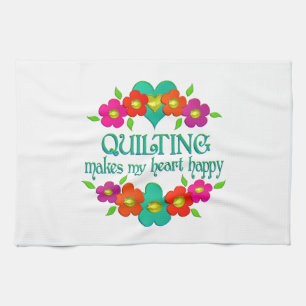 Quilting Heart Happy Tea Towel