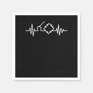 Quilting Heartbeat Gifts Funny Quilting Lovers Napkin