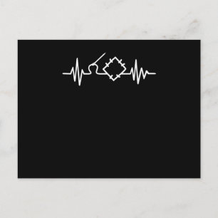 Quilting Heartbeat Gifts Funny Quilting Lovers Postcard