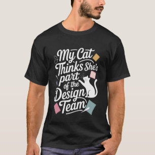 Quilting Humour Sewing Knitting for Cat Lover Quil T-Shirt