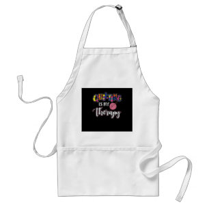 Quilting Is My Therapy Funny Quilting Lover Gift Standard Apron