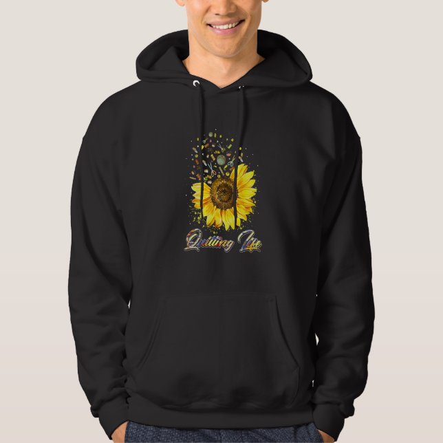 Quilting life love Sun Flower Hoodie (Front)