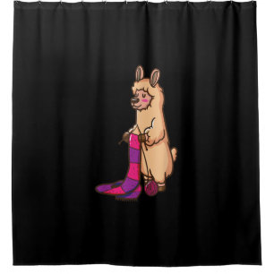 Quilting Llama   Birthday Gifts Quilting Lovers Shower Curtain