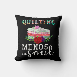 Quilting Mends Soul Quilter Gift   Quilting Lovers Cushion