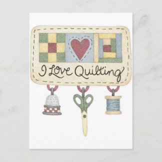 Quilting merchandise postcard