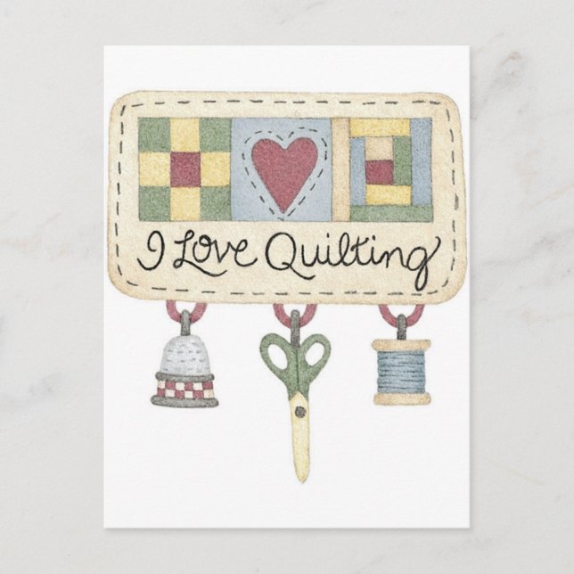 Quilting merchandise postcard (Front)