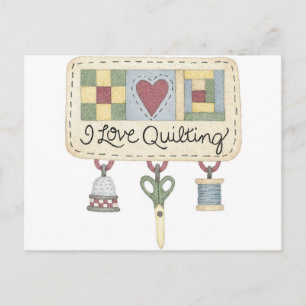 Quilting merchandise postcard