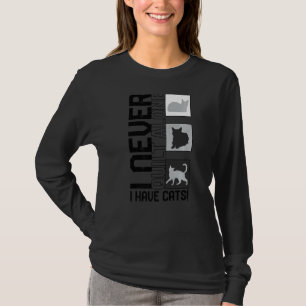 Quilting Never Quilt Alone I Have My Cats Cat Ani T-Shirt