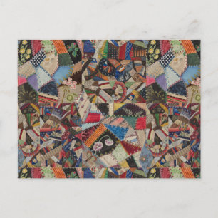 Quilting Patchwork Colourful Collage Pattern   Postcard